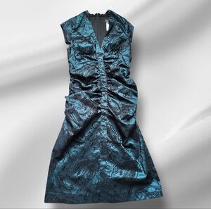 XScape By Joanna Chen Dark Teal Ruched Women's Size 12 Formal Dress